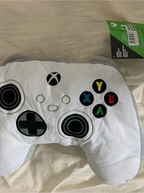 Xbox Controller Plush Pillow with Colorful Button Embroidery